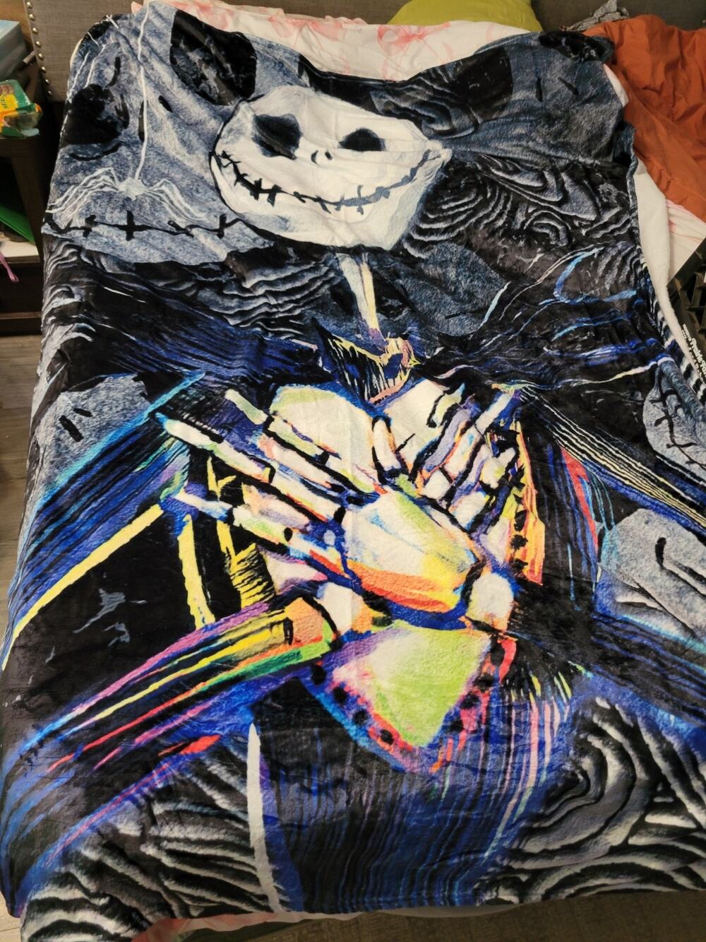 Disney's The Nightmare Before Christmas Dark Creep Throw Blanket Super Soft New